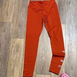 PINK Victoria's Secret Bold Orange Leggings size Small